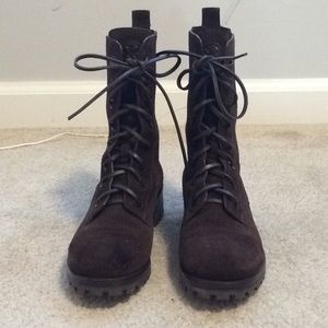 Authentic Tory Burch Brown Suede Boots
